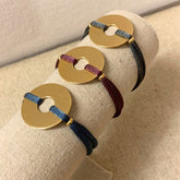 LAVENDER DOR- Pulsera personalizable donut dorado 30mm
